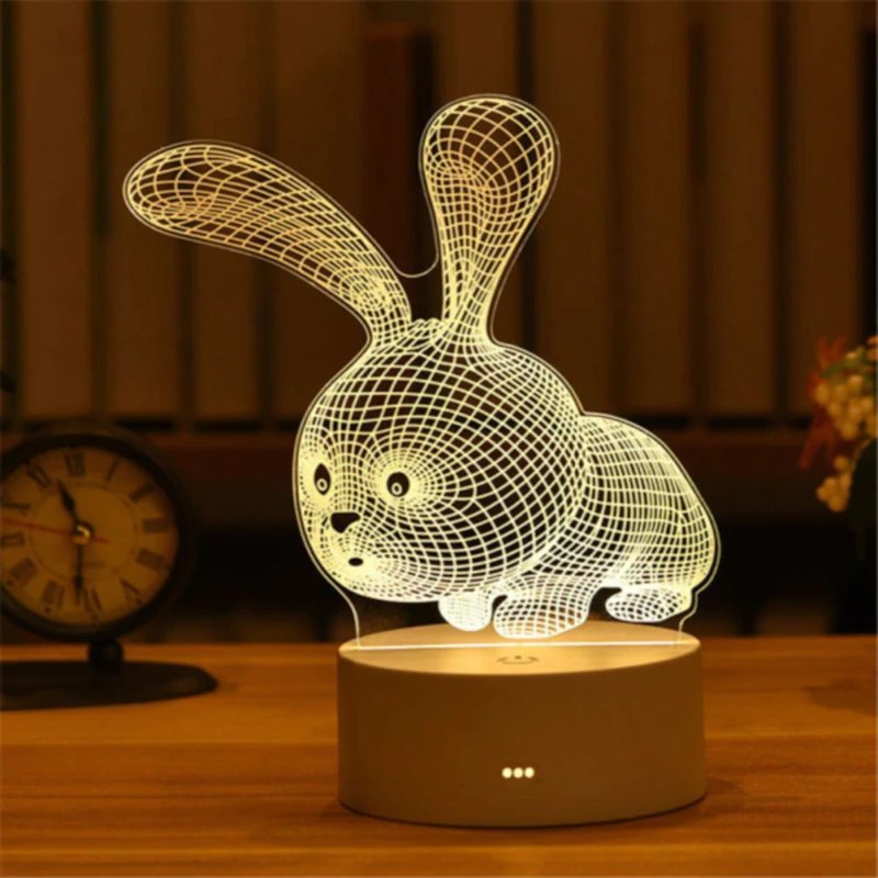 Luminária 3D de Mesa Decorativa com Luz Suave