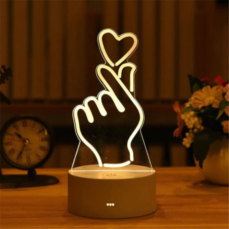 Luminária 3D de Mesa Decorativa com Luz Suave
