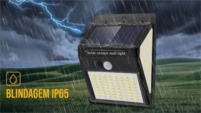 Luminária Solar com Sensor de Presença para Jardim
