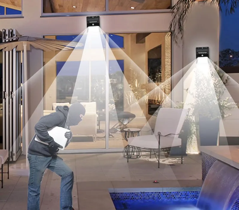 Luminária Solar com Sensor de Presença para Jardim