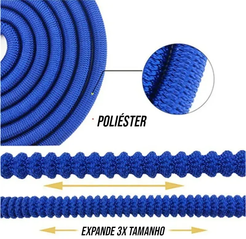 Mangueira de Jardim Expansível Flexível com Esguicho
