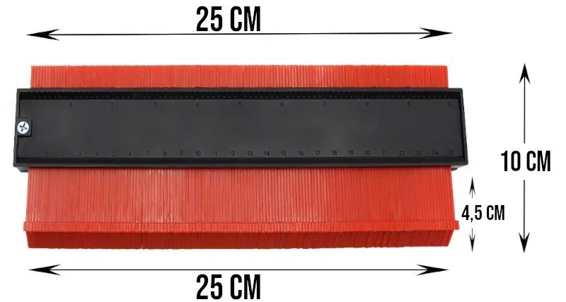 Medidor de Contorno Régua de Perfil para Carpintaria