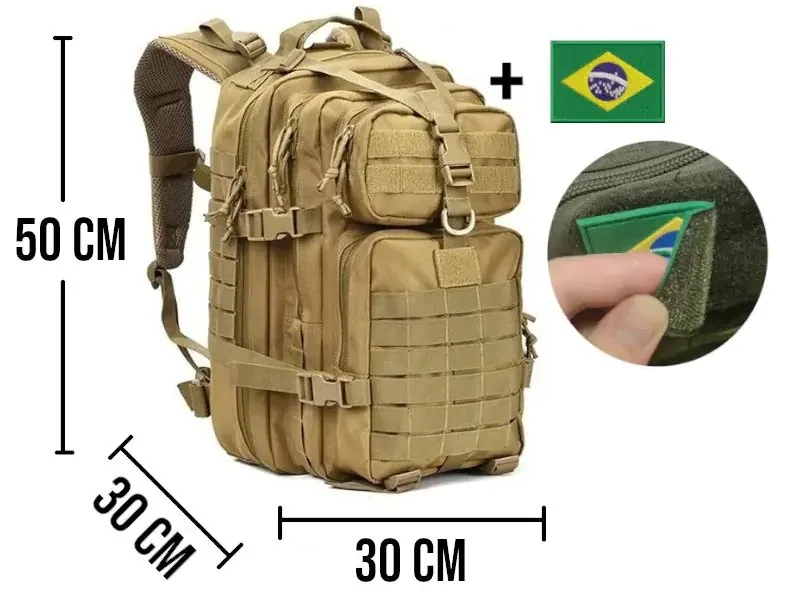 Mochila Tática Militar Impermeável 50 Litros