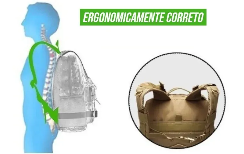 Mochila Tática Militar Impermeável 50 Litros