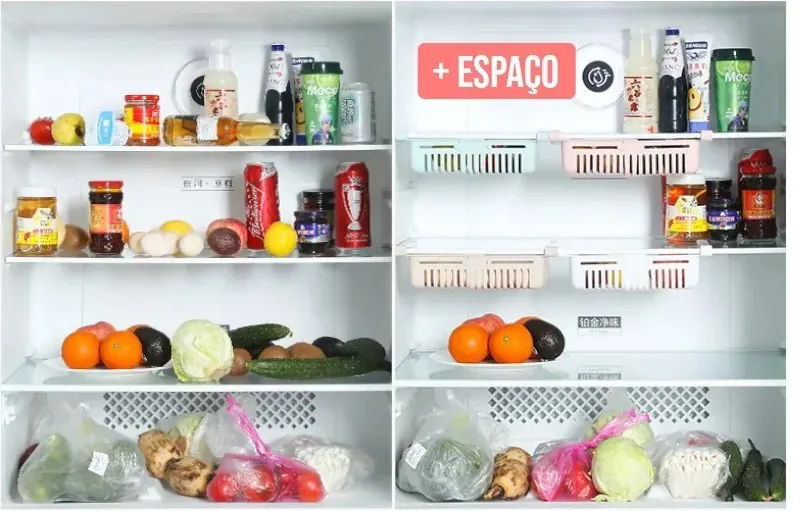 Organizadores Retráteis para Geladeira Compre 1 Leve 2