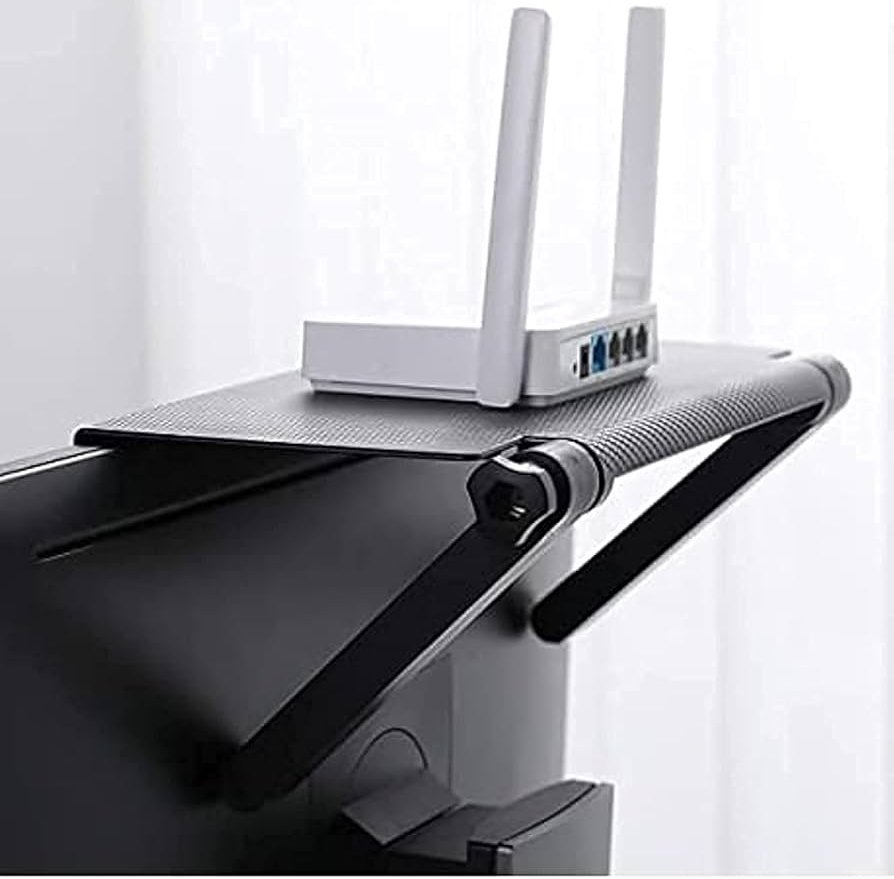 Prateleira Ajustável para TV com Suporte de Acessórios