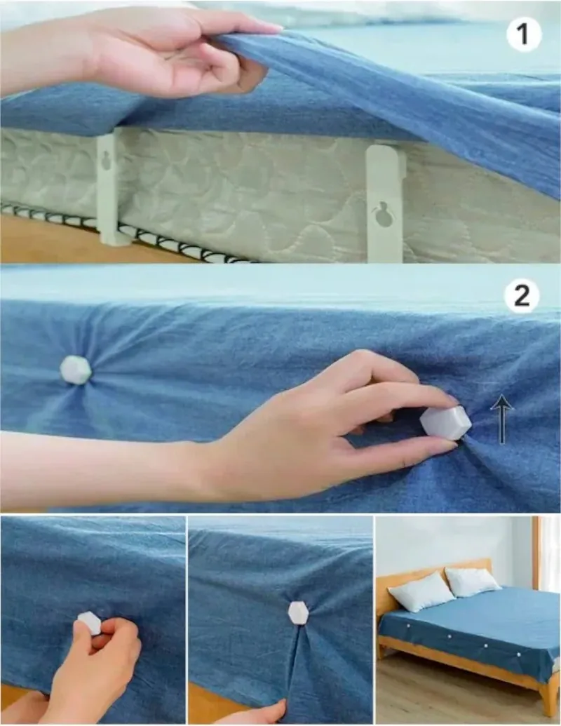 Prendedor de Lençol Elástico para Cama 8 Unidades