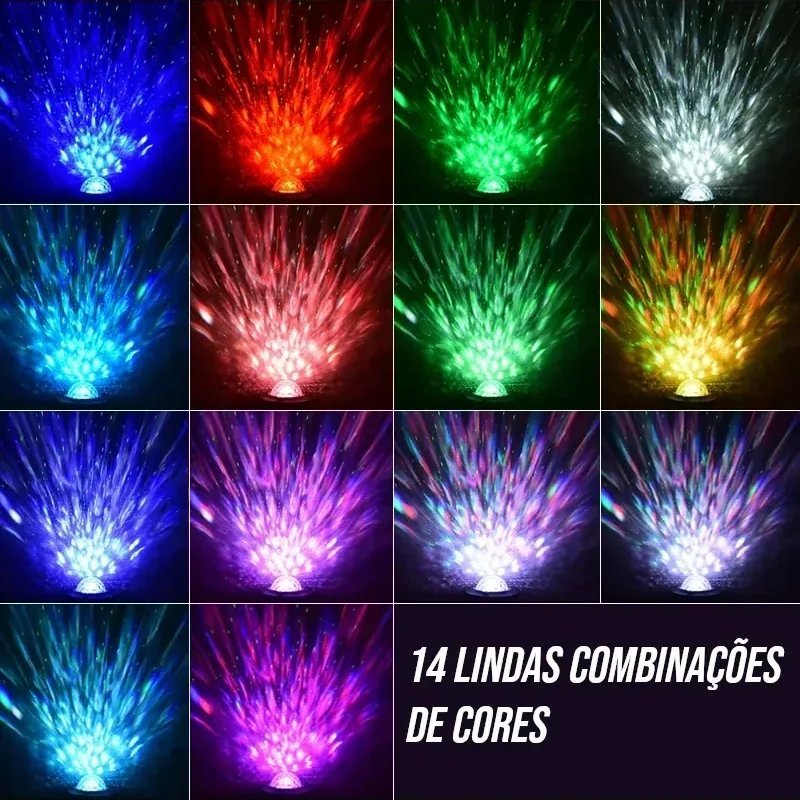 Projetor Galáxia LED com Bluetooth e Temporizador