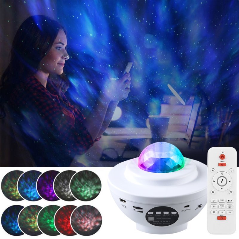 Projetor Galáxia LED com Bluetooth e Temporizador