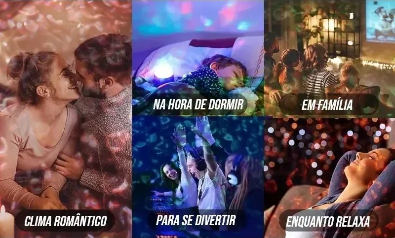 Projetor Galáxia LED com Bluetooth e Temporizador