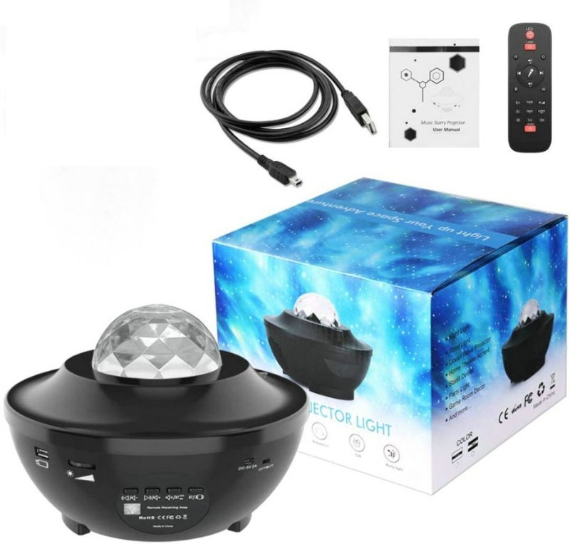 Projetor Galáxia LED com Bluetooth e Temporizador