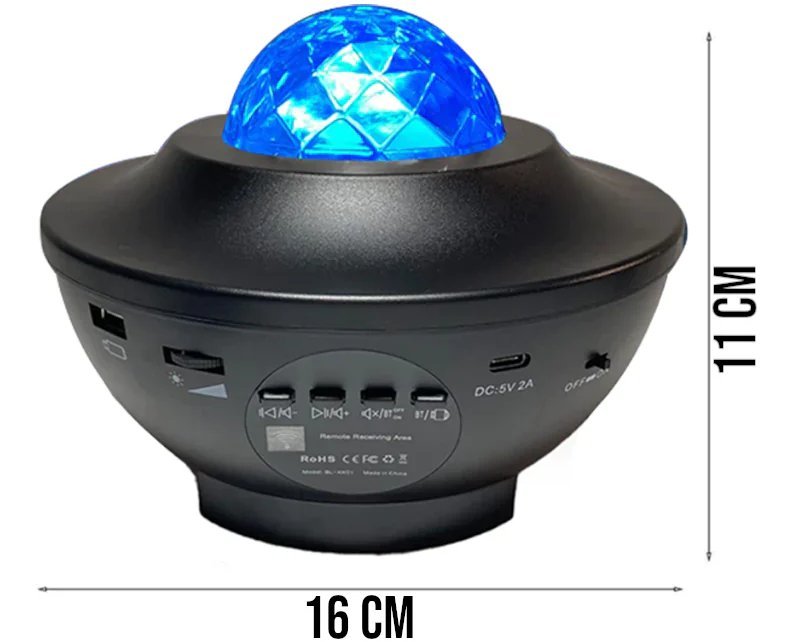 Projetor Galáxia LED com Bluetooth e Temporizador