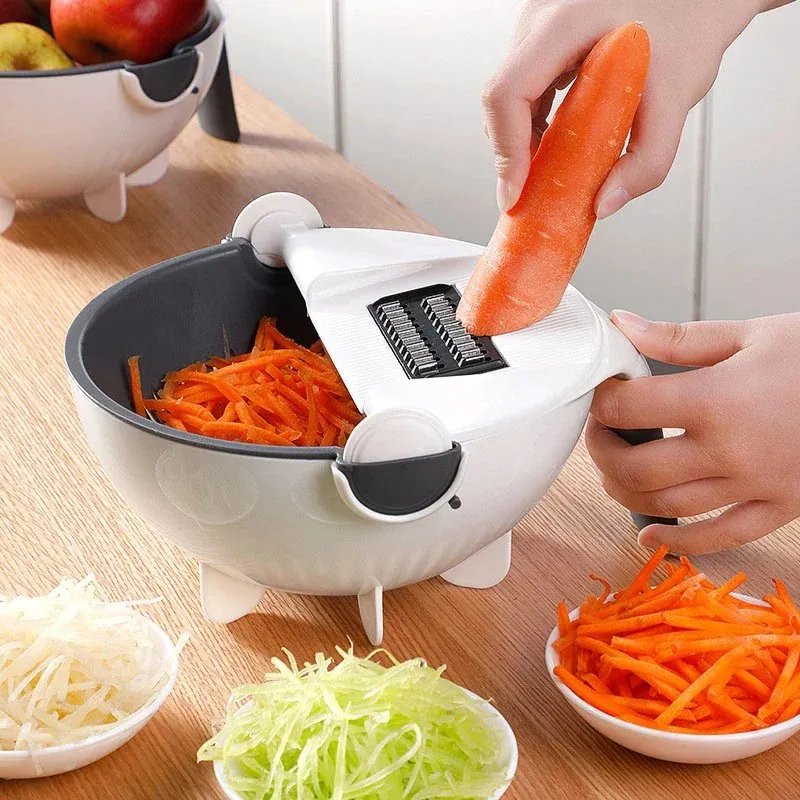 Ralador e Fatiador de Legumes com Lâminas Inox