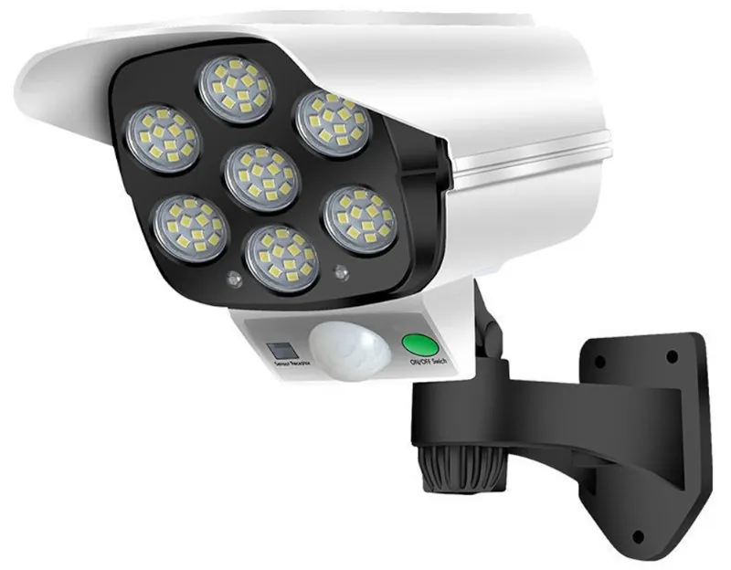 Refletor Solar com Câmera Falsa e Sensor de Presença