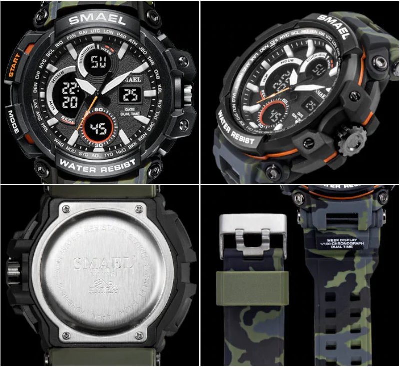 Relógio Esportivo Masculino Militar à Prova d'Água