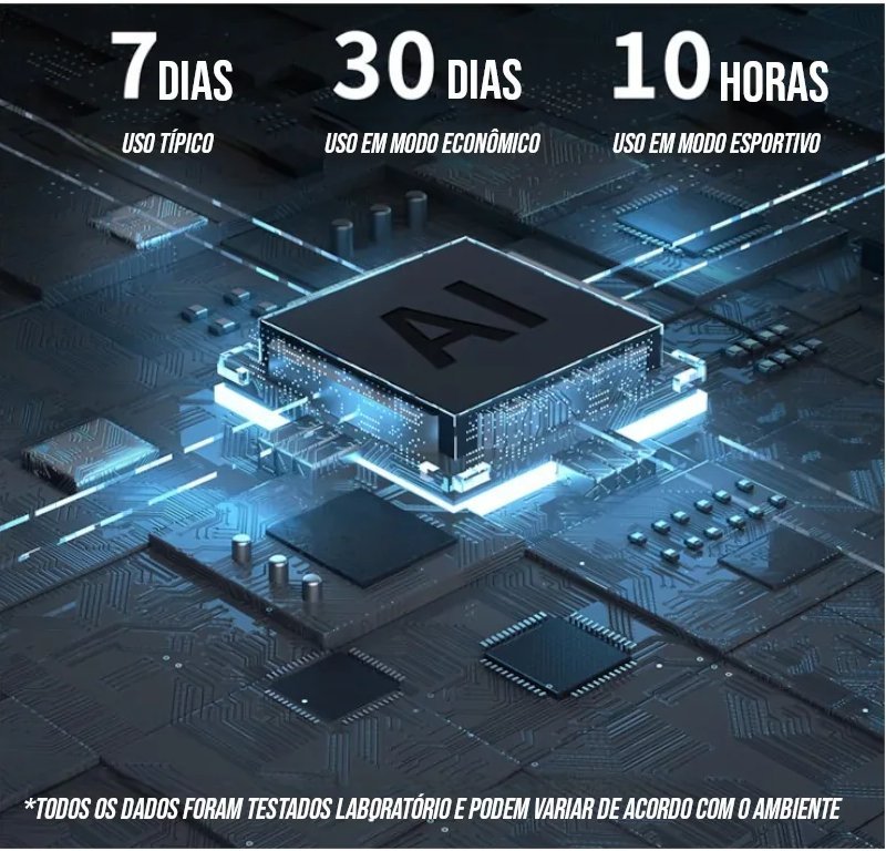 Relógio Inteligente Bluetooth IP67 com Tela Touch