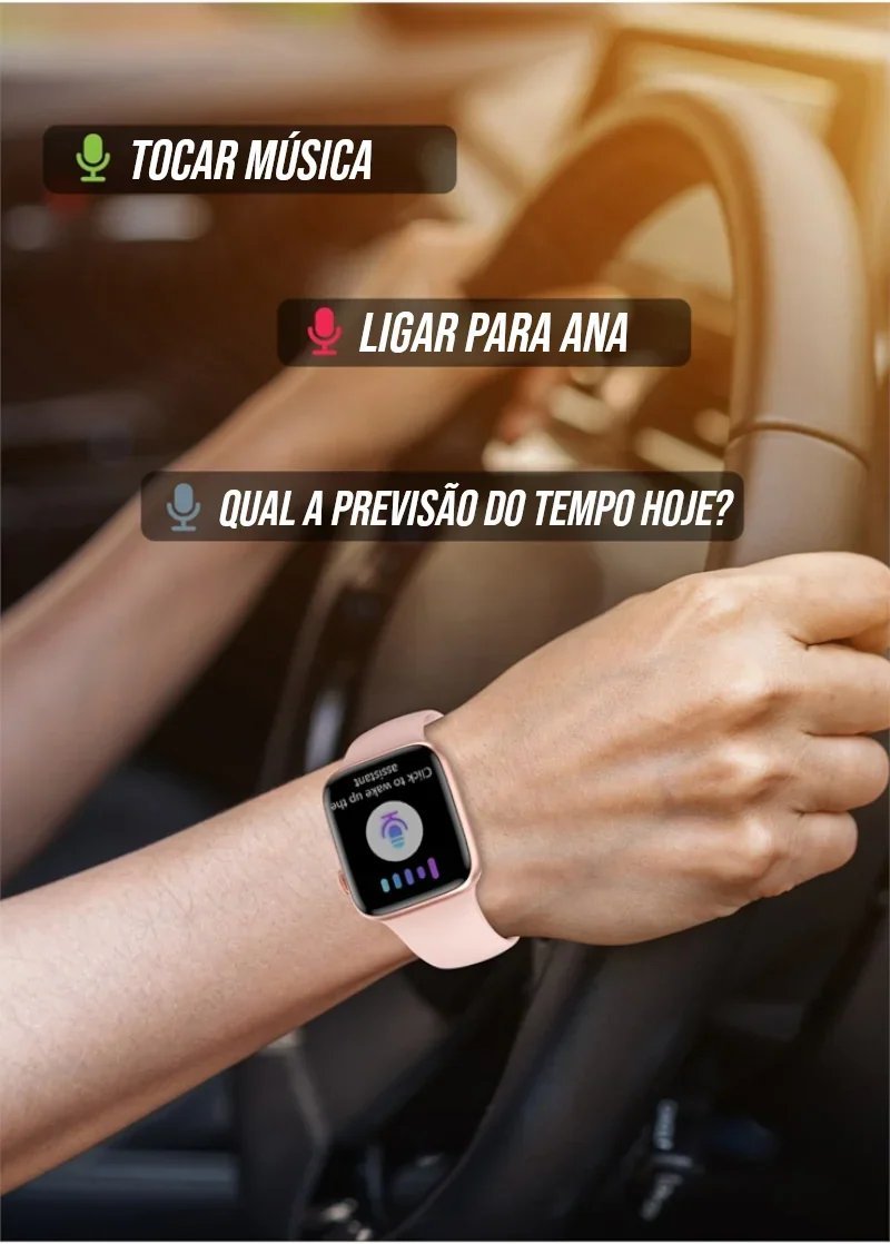 Relógio Inteligente Bluetooth IP67 com Tela Touch