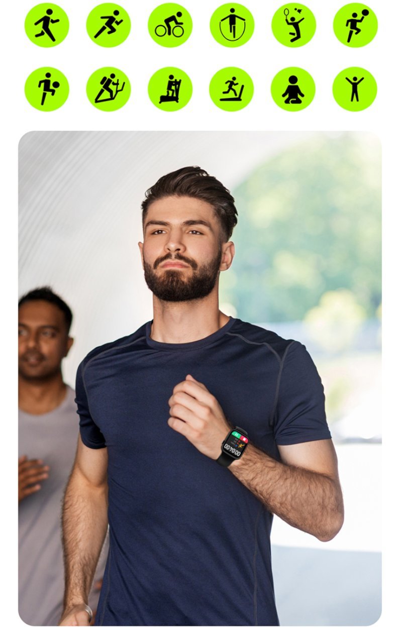 Relógio Inteligente Bluetooth IP67 com Tela Touch