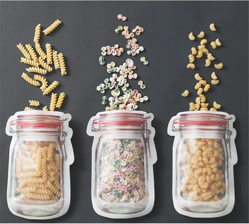 Saquinhos Zip Reutilizáveis para Alimentos Herméticos