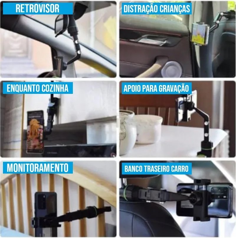 Suporte Veicular para Celular com Rotação 360