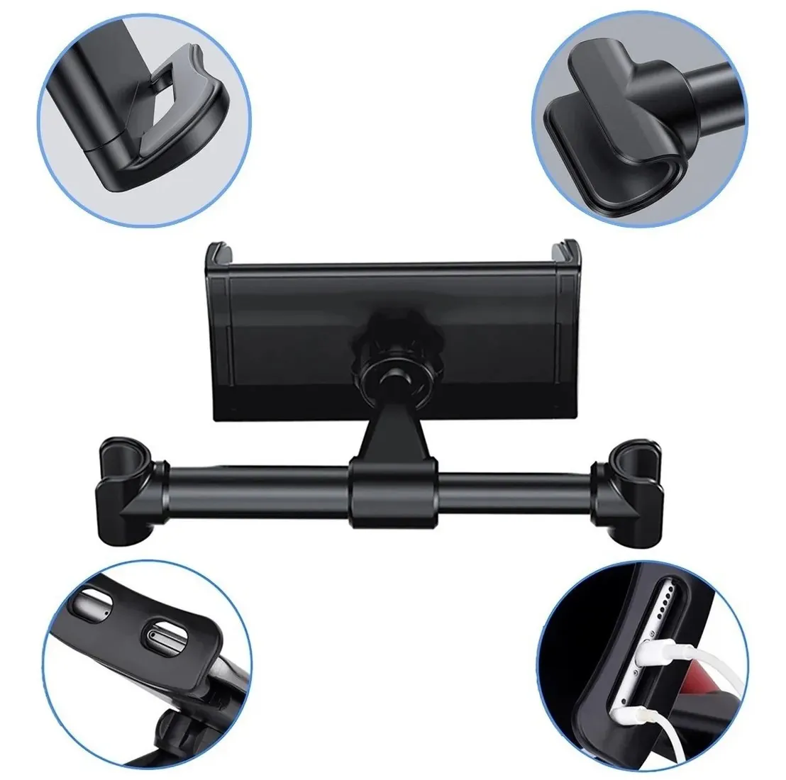 Suporte Veicular para Tablet e Celular Encosto Cabeça