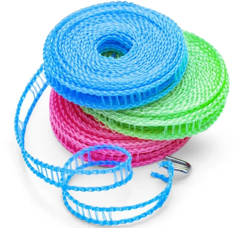 Varal Portátil de Nylon Retrátil Resistente ao Vento