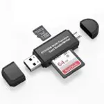 Leitor de Cartão com USB Tipo C e Micro USB