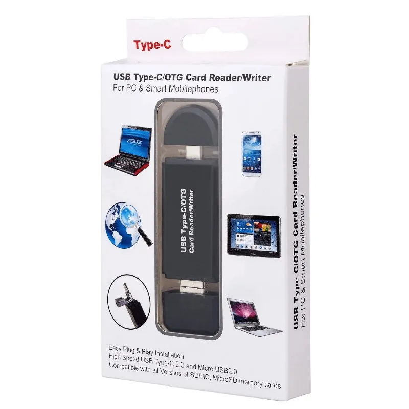 Leitor de Cartão com USB Tipo C e Micro USB - Imagem 3