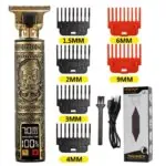 Máquina de Cortar Cabelo e Barba Profissional Dourada - Imagem 4