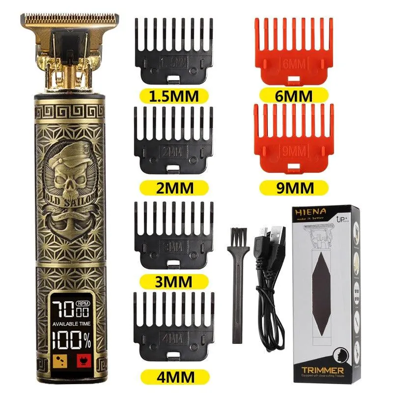 Máquina de Cortar Cabelo e Barba Profissional Dourada - Imagem 4