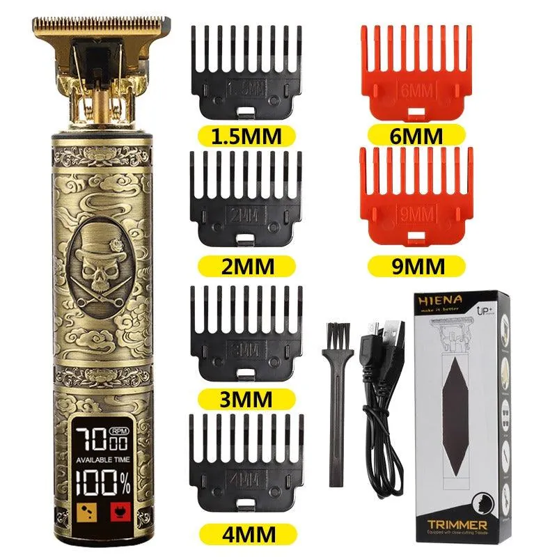 Máquina de Cortar Cabelo e Barba Profissional Dourada - Imagem 3