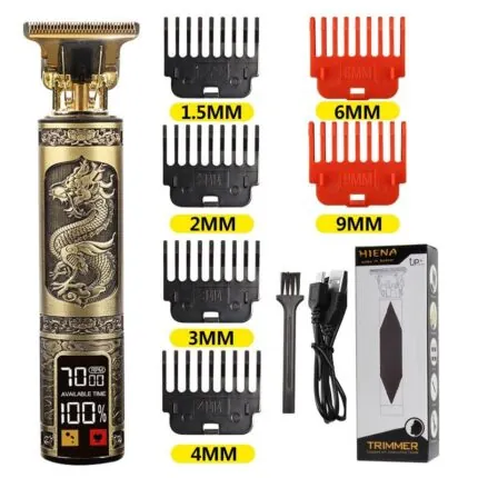 Maquina De Cortar Cabelo E Barba Profissional Dourada