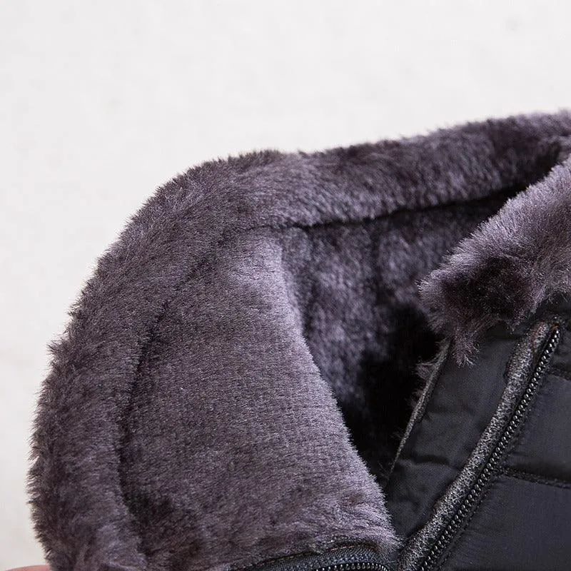 Bota Feminina Impermeável Forrada com Lã Inverno - Imagem 12