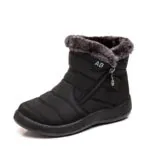 Bota Feminina Impermeável Forrada com Lã Inverno - Imagem 8