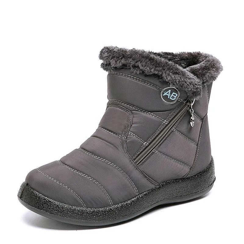 Bota Feminina Impermeável Forrada com Lã Inverno - Imagem 7
