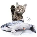 Peixe de Pelúcia Elétrico Recarregável para Gatos