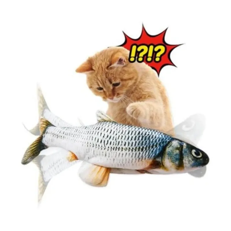 Peixe de Pelúcia Elétrico Recarregável para Gatos - Imagem 6