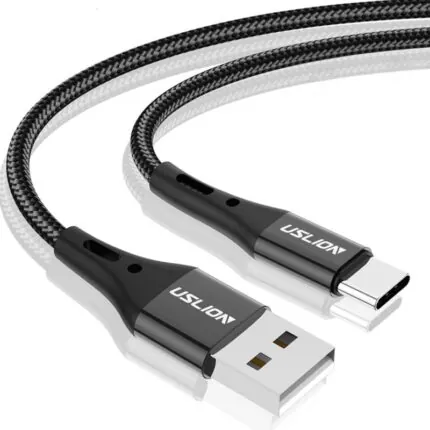 Cabo Usb Tipo C 3 Metros Nylon Com Carregamento Rapido