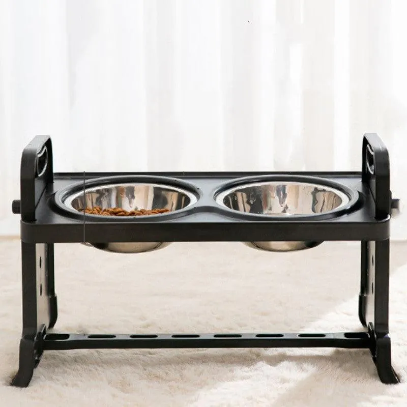 Comedouro Elevado Ajustável Duplo para Cães e Gato - Imagem 6