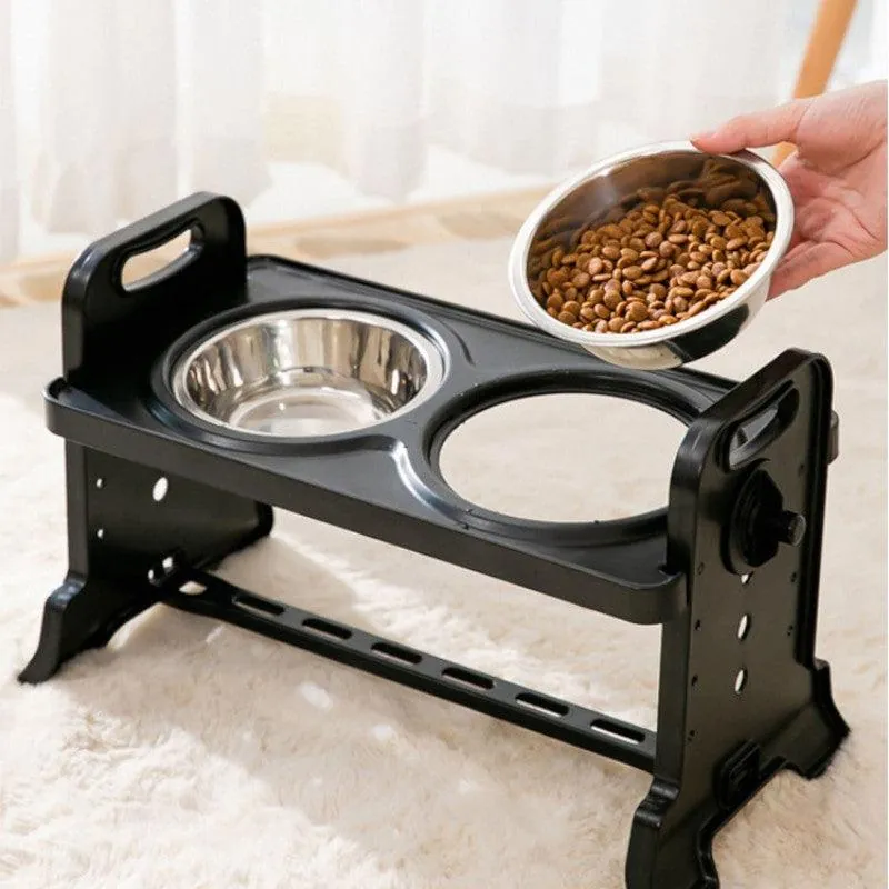 Comedouro Elevado Ajustável Duplo para Cães e Gato - Imagem 5