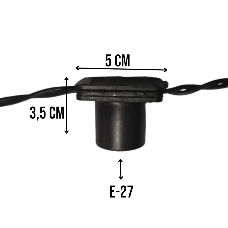 Cordão de Luz com 20 Lâmpadas para Área Externa - Imagem 6