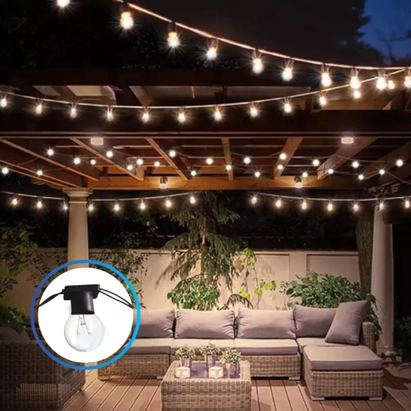 Cordão de Luz com 20 Lâmpadas para Área Externa - Imagem 3