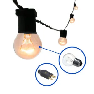 Cordao De Luz Com 20 Lampadas Para Area Externa