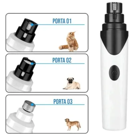 Lixador De Unha Eletrico Usb Para Pets Silencioso