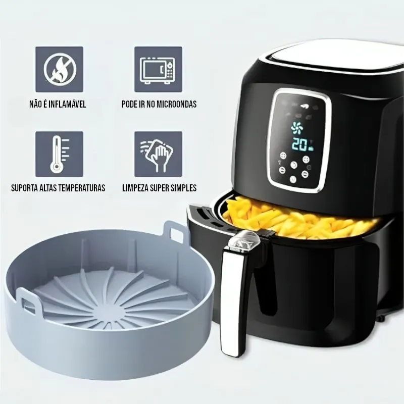 Forma de Silicone Antiaderente para Airfryer - Imagem 7