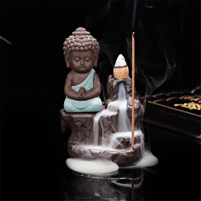 Incensário Buda de Cerâmica com Cascata de Fumaça - Imagem 8
