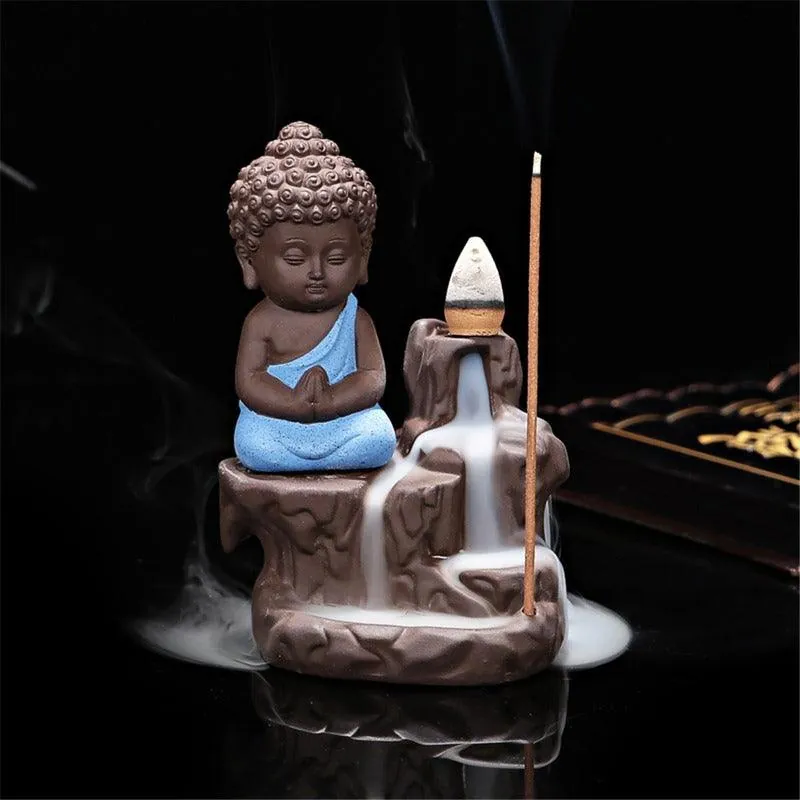 Incensário Buda de Cerâmica com Cascata de Fumaça - Imagem 5