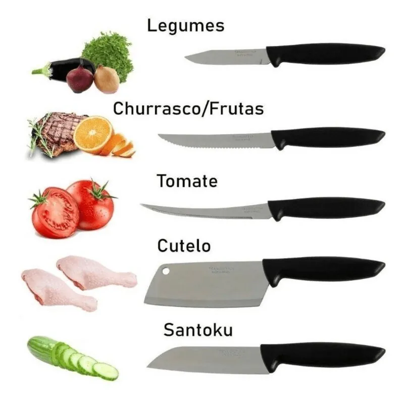 Jogo de Facas Inox Profissional 9 Peças - Imagem 4