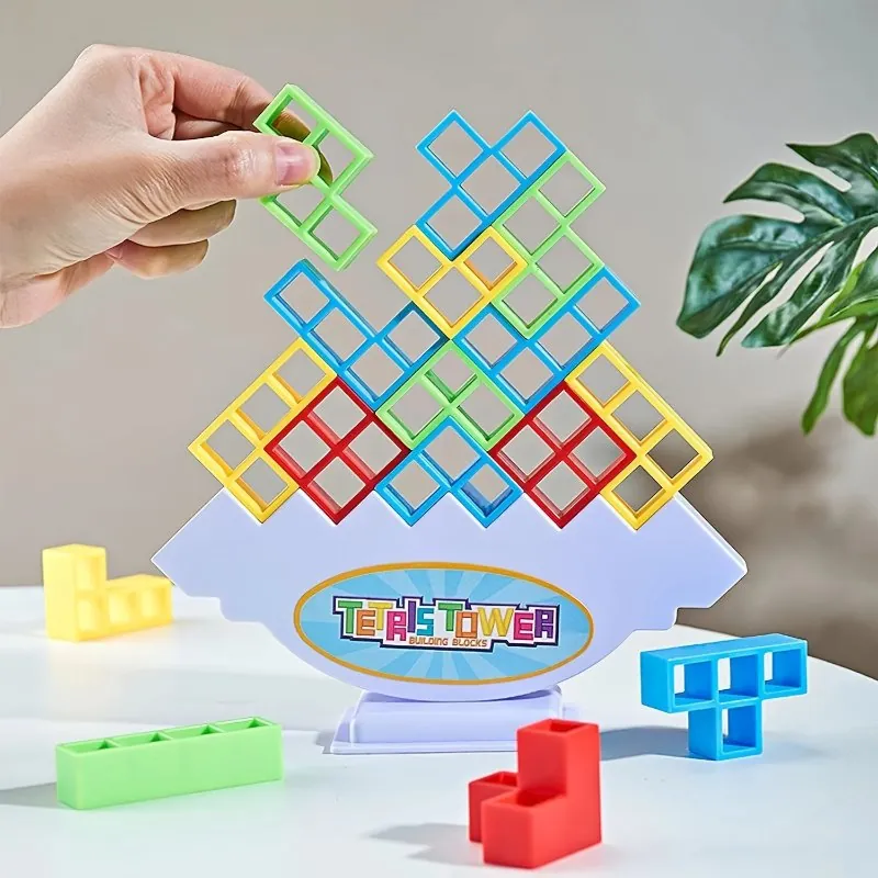 Jogo de Equilíbrio Infantil Torre Tetris Educativo - Imagem 4