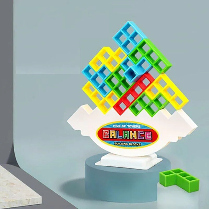 Jogo de Equilíbrio Infantil Torre Tetris Educativo - Imagem 3